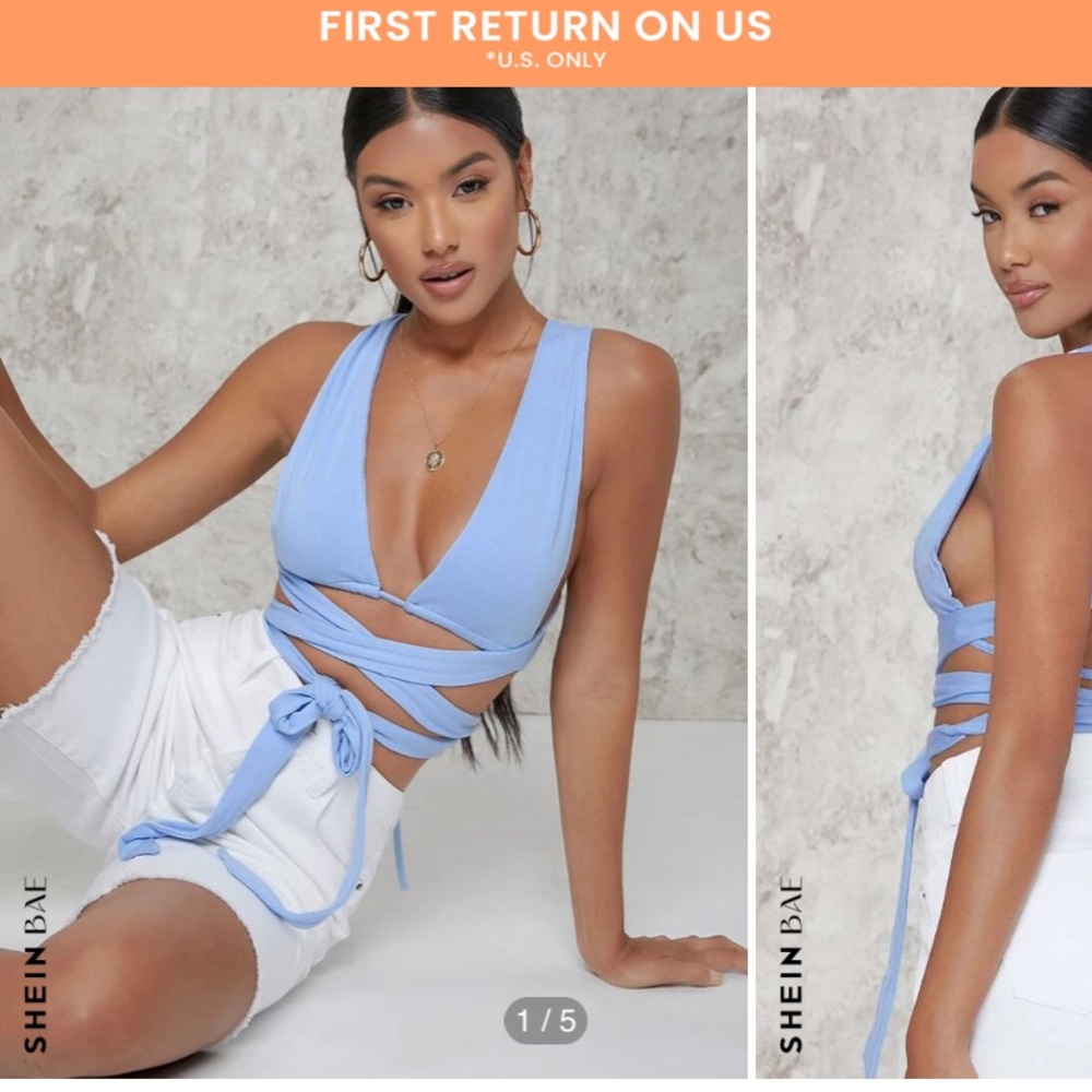 Shein Wrap Top